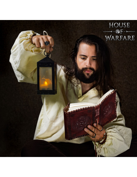 Diário medieval capa de couro design...