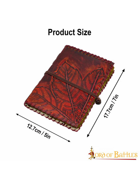 Diário medieval capa de couro design...