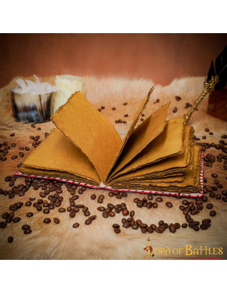 Diário medieval capa de couro design...