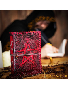 Diário medieval capa de couro modelo magia Celta