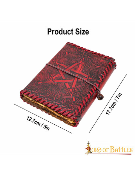 Diário medieval capa de couro modelo...