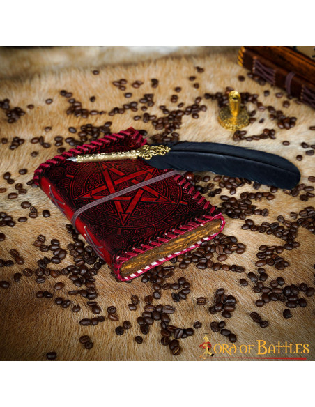 Diário medieval capa de couro modelo...