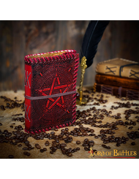 Diário medieval capa de couro modelo...