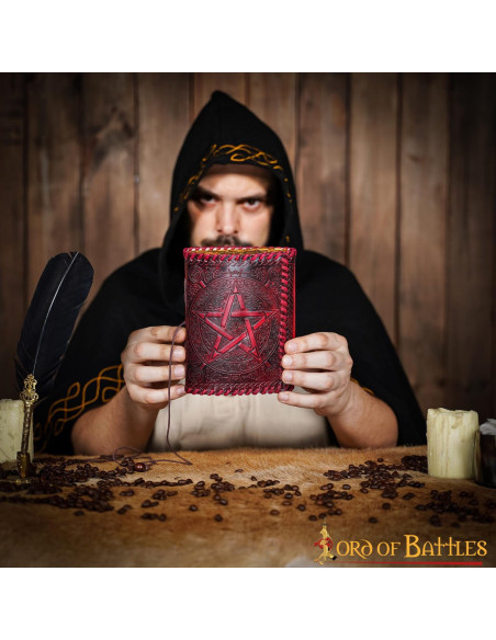 Diário medieval capa de couro modelo...