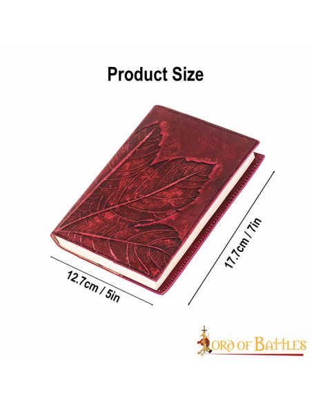 Diário medieval capa de couro design...