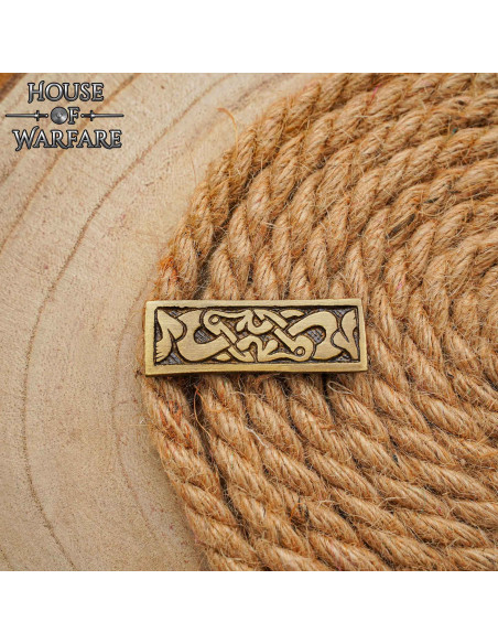 Placa decorativa viking em latão,...