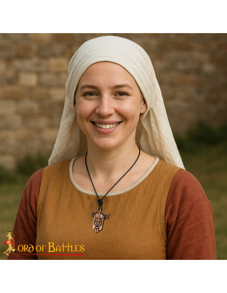 Pingente viking em bronze amuleto do...