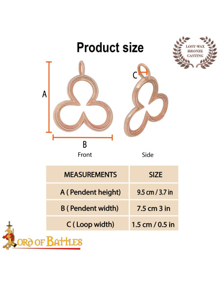 Pingente medieval em bronze design...