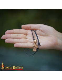 Pingente vikinga medieval dama Valquíria em bronze 2