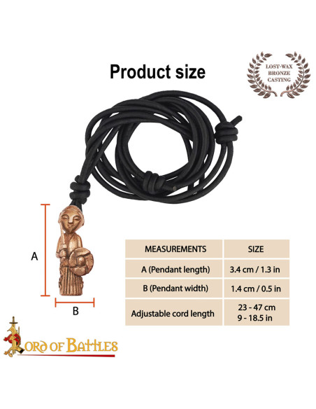 Pingente vikinga medieval dama...