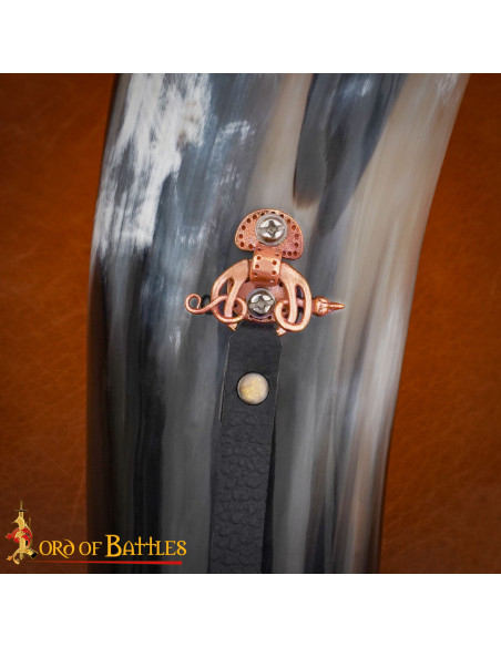 Chifre medieval autêntico com bocal...