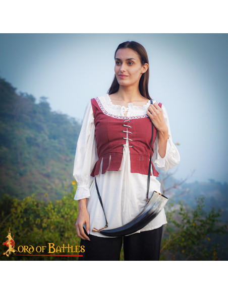 Chifre medieval autêntico com bocal...