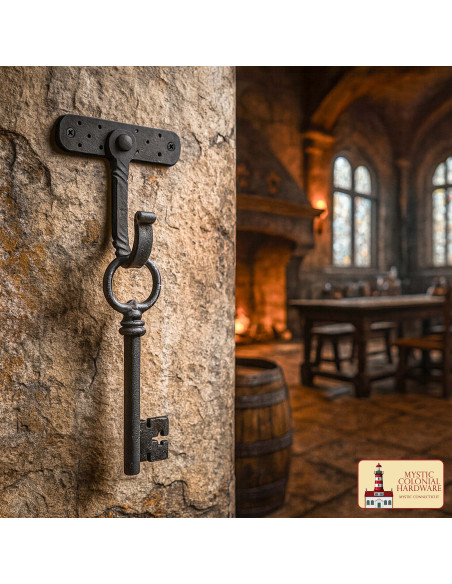 Suporte rústico de parede forjado à...