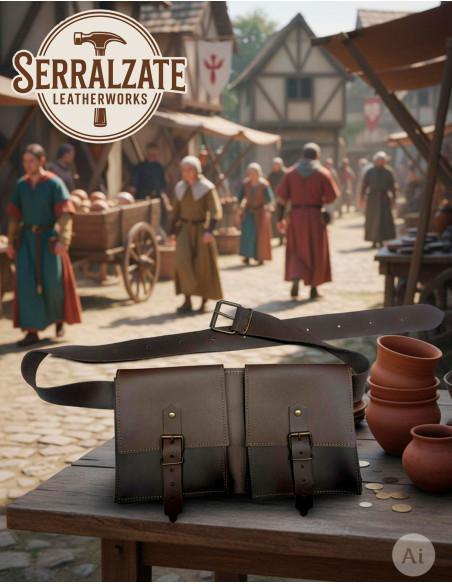 Bolsa de cinto medieval DuoPouch em...