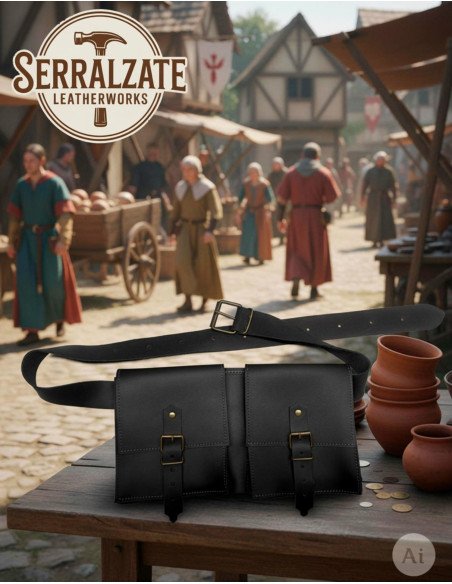 Bolsa de cinto medieval DuoPouch em...