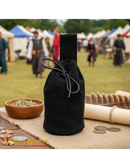 Bolsa limosneira de camurça com...