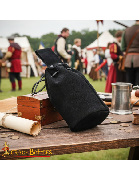 Bolsa limosneira de camurça com...