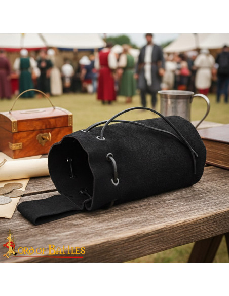 Bolsa limosneira de camurça com...