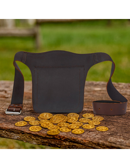 Bolsa tiracolo de couro marrom finais...