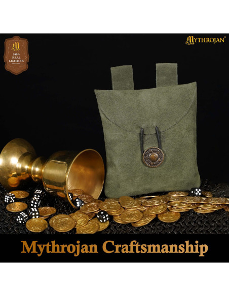 Bolsa pochete medieval de couro de...