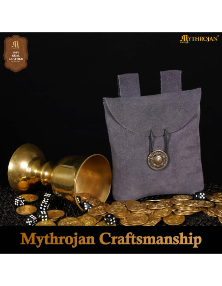 Bolsa pochete medieval de couro de...