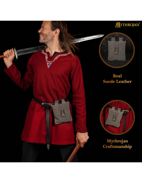 Bolsa pochete medieval de couro de...