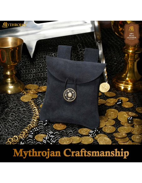 Bolsa pochete medieval de couro de...