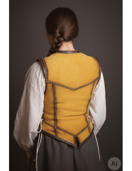 Coura medieval curta para mulher,...