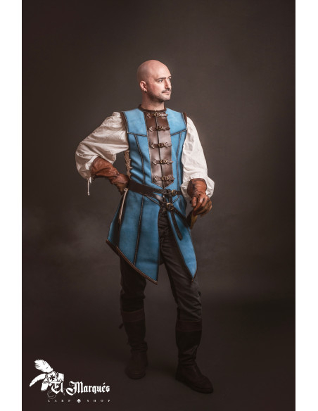 Coura medieval longa para homem,...