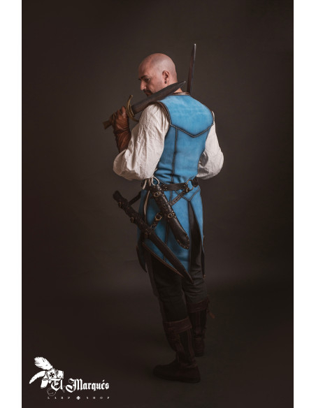 Coura medieval longa para homem,...