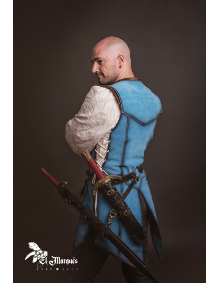 Coura medieval longa para homem,...