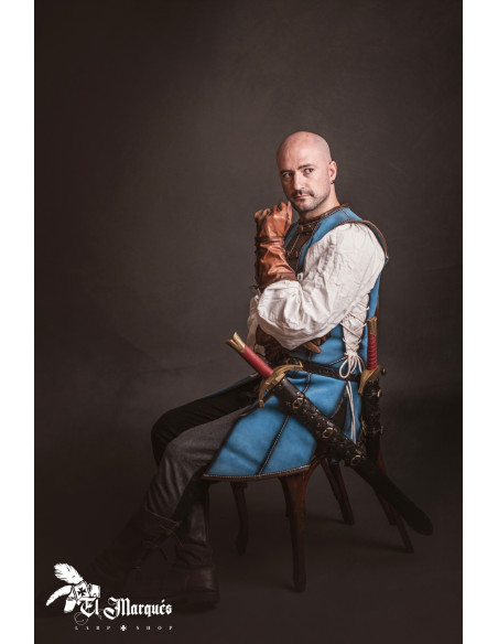 Coura medieval longa para homem,...