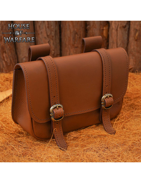 Bolsa medieval grande de dupla fivela...