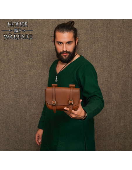 Bolsa medieval grande de dupla fivela...