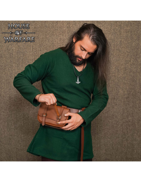 Bolsa medieval grande de dupla fivela...