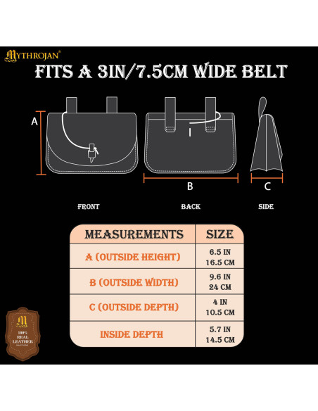 Bolsa medieval para cinto fecho de...