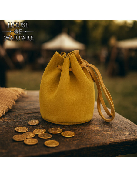 Bolsinha de camurça cor mostarda,...