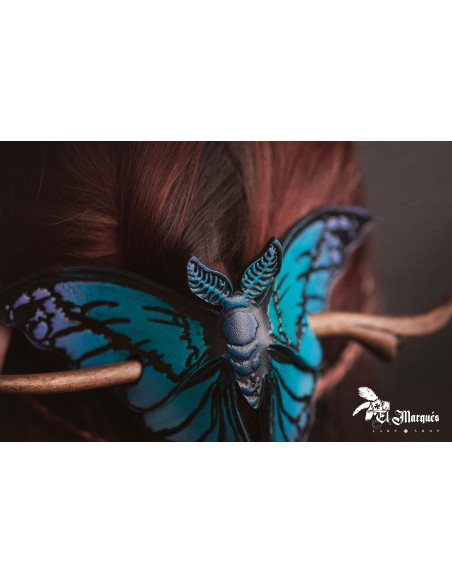 Presilha de cabelo de mariposa lunar...