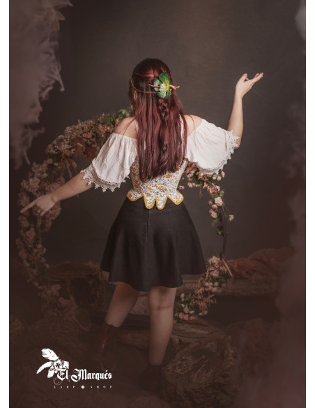 Presilha de cabelo de couro com...