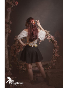 Presilha de cabelo de couro com folhas estilo outono 2