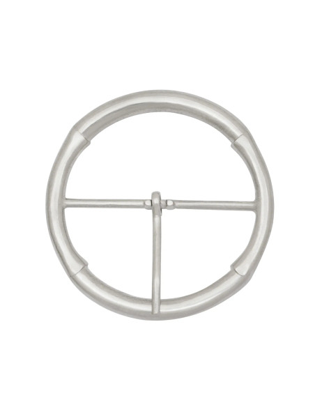 Fivela medieval redonda em prata (8,2...