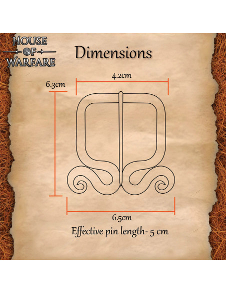 Fivela medieval rústica forjada...