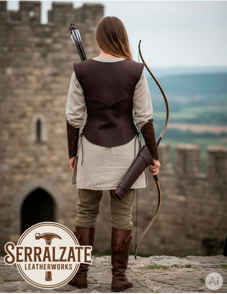 Justillo curto de couro Julienne,...