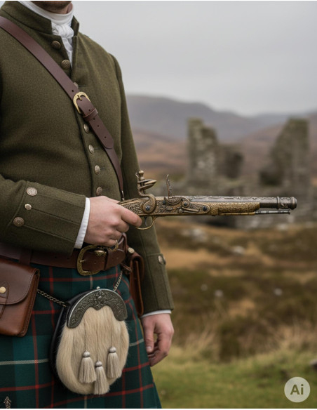 Pistola de pedernal, Escócia 1760