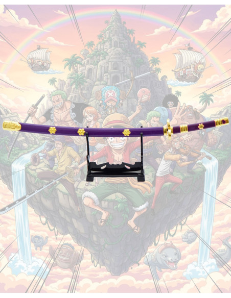 Mini katana com suporte Enma de Zoro,...