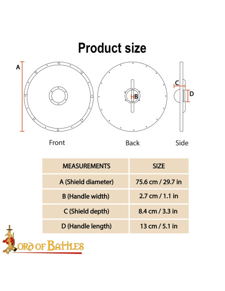 Escudo Anglosaxão bicolor...