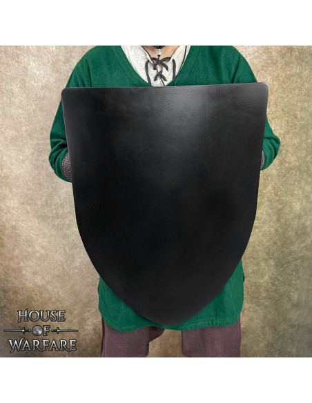 Escudo medieval de aço liso com...