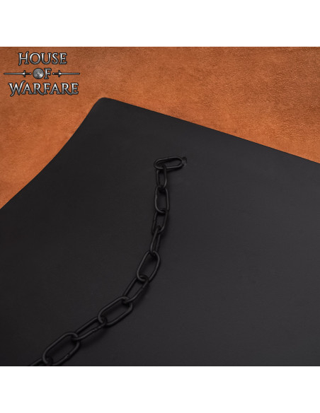 Escudo medieval de aço liso com...