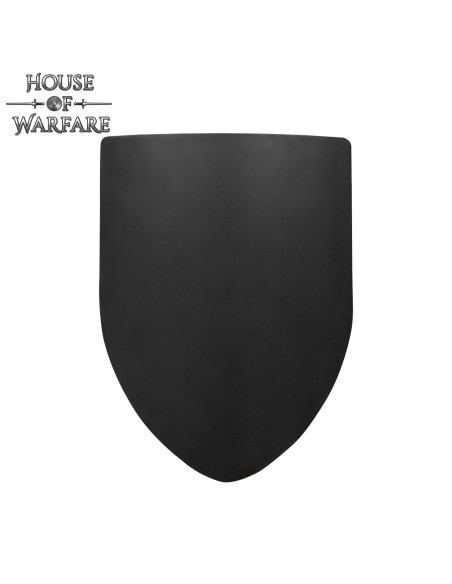 Escudo medieval de aço liso com...