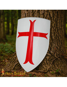 Escudo medieval de aço designo Templários Cruzados